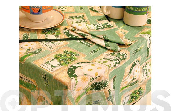 MANTEL ALGODON + 6 SERVILL140 X 180 CM