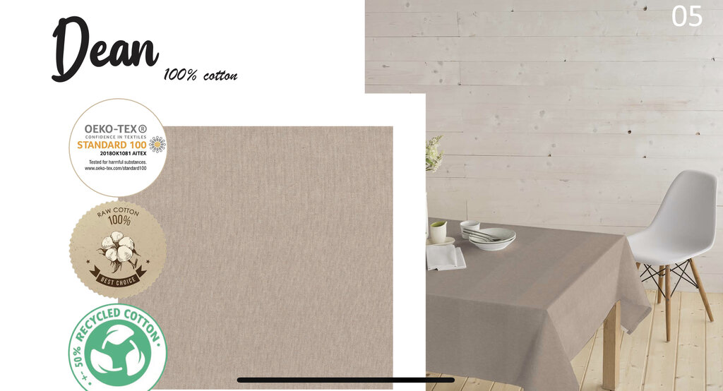 MANTEL 100%COTO GALIA NAT. 140x140