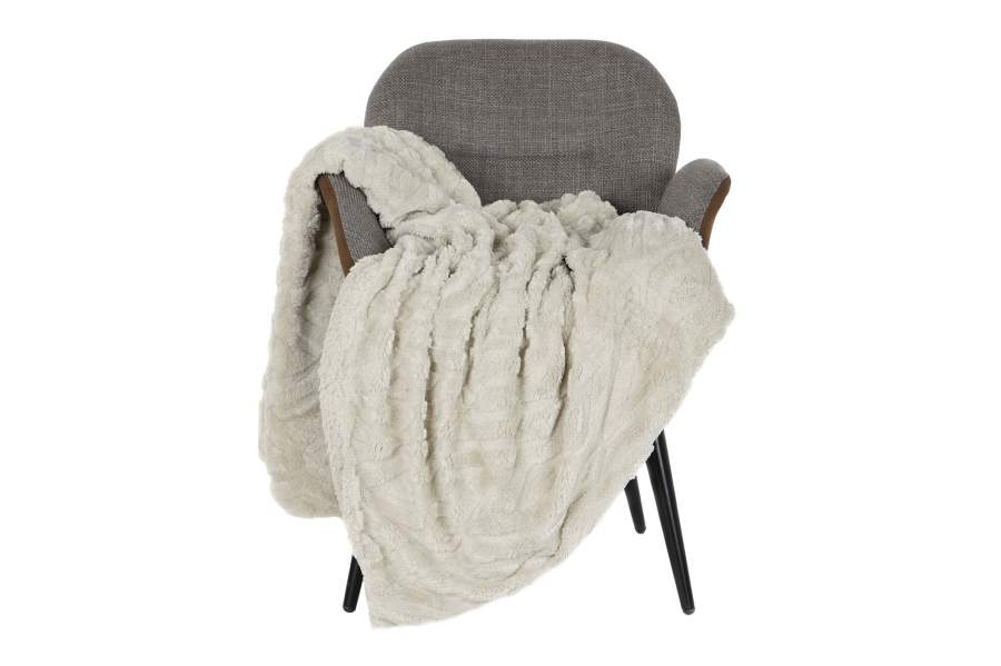 MANTA POLI. 150X200 250GS ROMB. BEIG 2