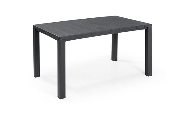 MESA RESINA JULIE GRAFITO 147 X 90 CM