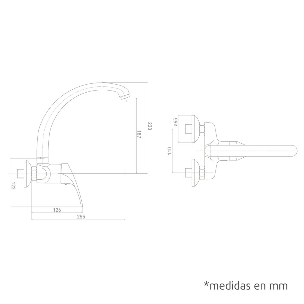 MONOMANDO PACIFIC FREG.C/TUBO 11CM 44933 2