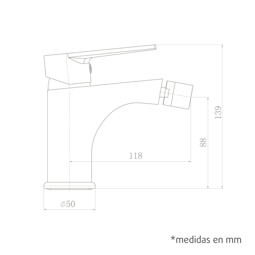 MONOMANDO CORAL BIDET  TITANIO MATE48678 2