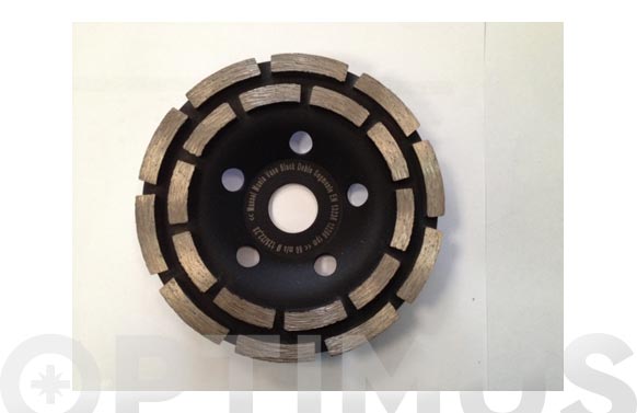 MUELA VASO DOBLE SEGMENTO 125 MM BLACK