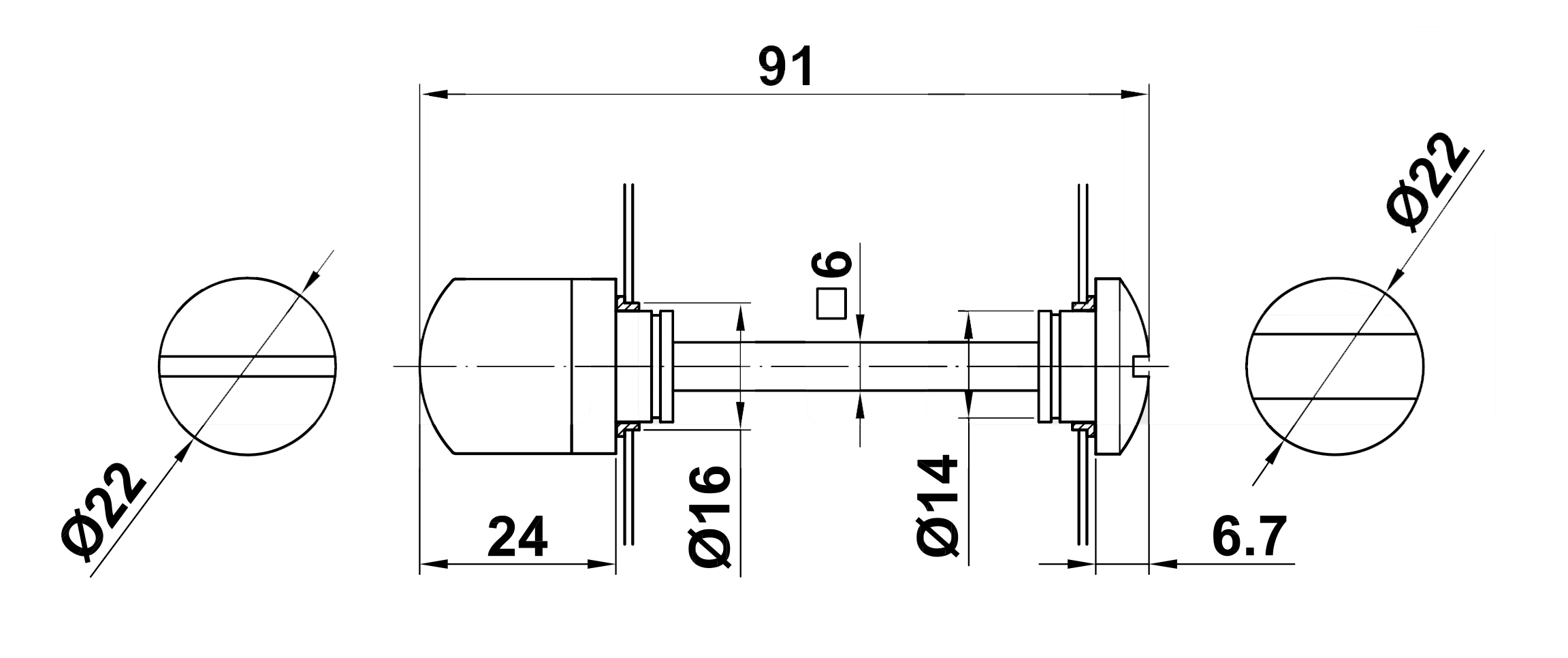 MULETILLA 4 S/PLACA  INOX     18/8 2