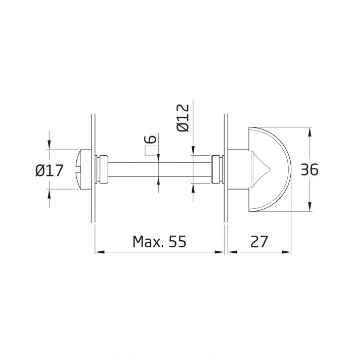 MULETILLA RF-12 LISA NEGRA SIN PLACA 2