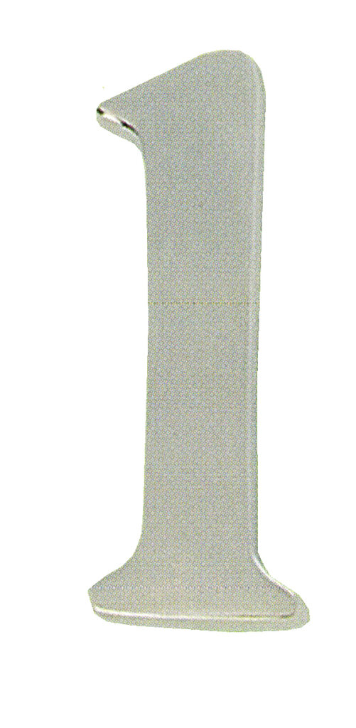 NUMERO 1 CROMO BRILLO 100 MM3810020-BLIS