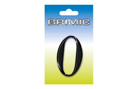 NUMERO 0 LATON 100 MM     NEGRO