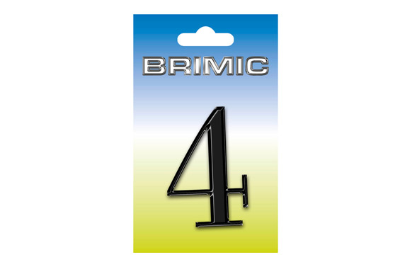 NUMERO 4 LATON 100 MM     NEGRO