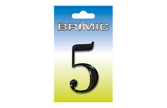 NUMERO 5 LATON 100 MM     NEGRO