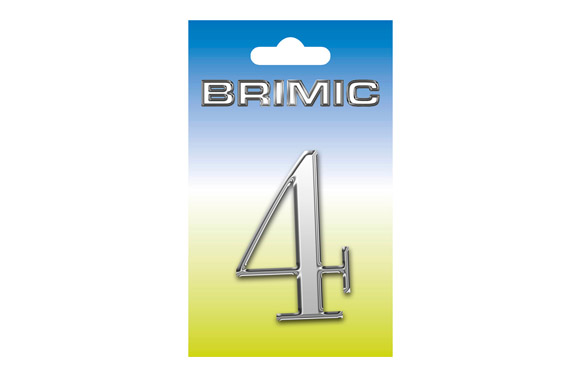 NUMERO LATON 100 MM       4 NIQUEL SATIN