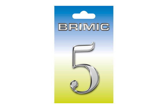 NUMERO LATON 100 MM       5 NIQUEL SATIN