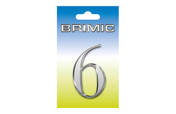 NUMERO LATON 100 MM       6 NIQUEL SATIN