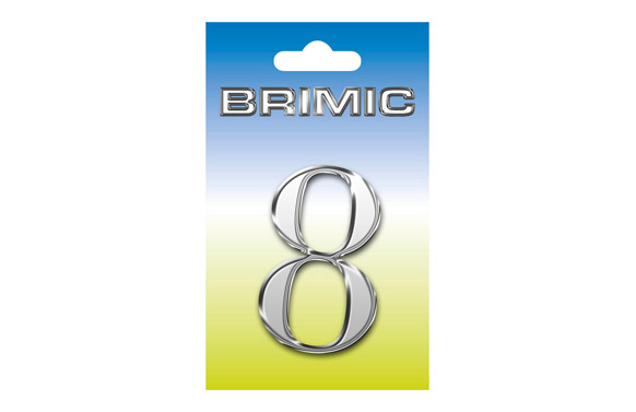 NUMERO LATON 100 MM       8 NIQUEL SATIN