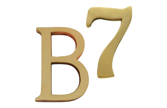 NUMERO LATON 100 MM       8 LATON PULIDO