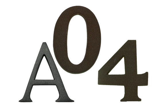 NUMERO LATON 100 MM       5 NEGRO RUSTIC