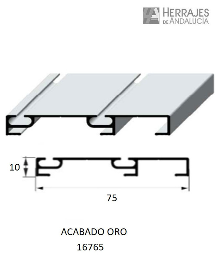 CARRIL INFERIOR KRISS ORO REF.0028