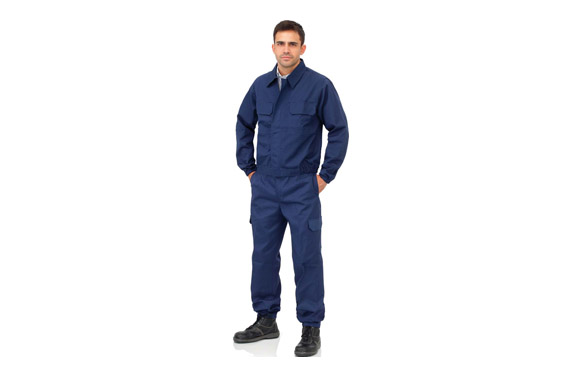 PANTALON ALGODON IGNIFUGO T 44 AZUL MARI