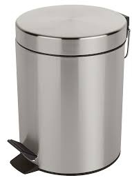 PAPELERA PEDAL 3LT. SYDNEY BRUSHED 25CMS