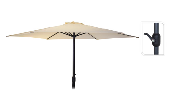 PARASOL ALUMINIO CREMA    300 CM TUBO 48