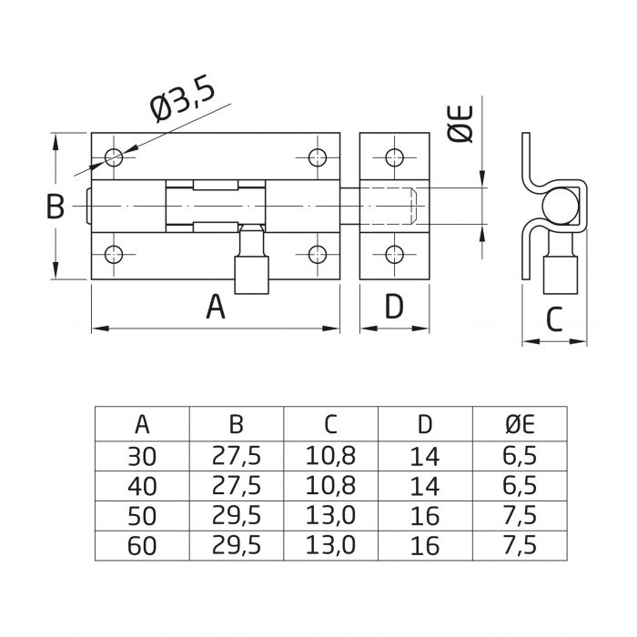 PASADOR 390-60 NIQUEL DISPLAY AMIG 2