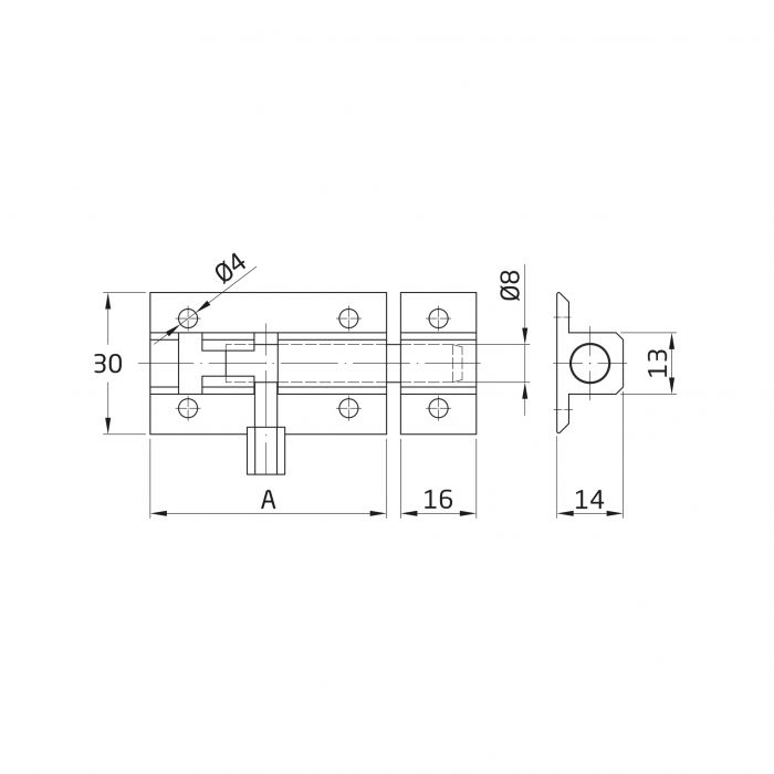 PASADOR 500/50 LACADO NEGRO 2