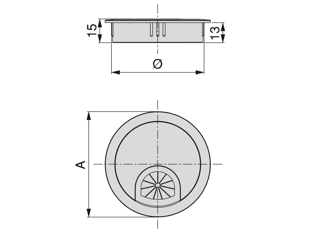 TAPA PASACABLE CIRCUM D60 CR.MAT 5006764 2