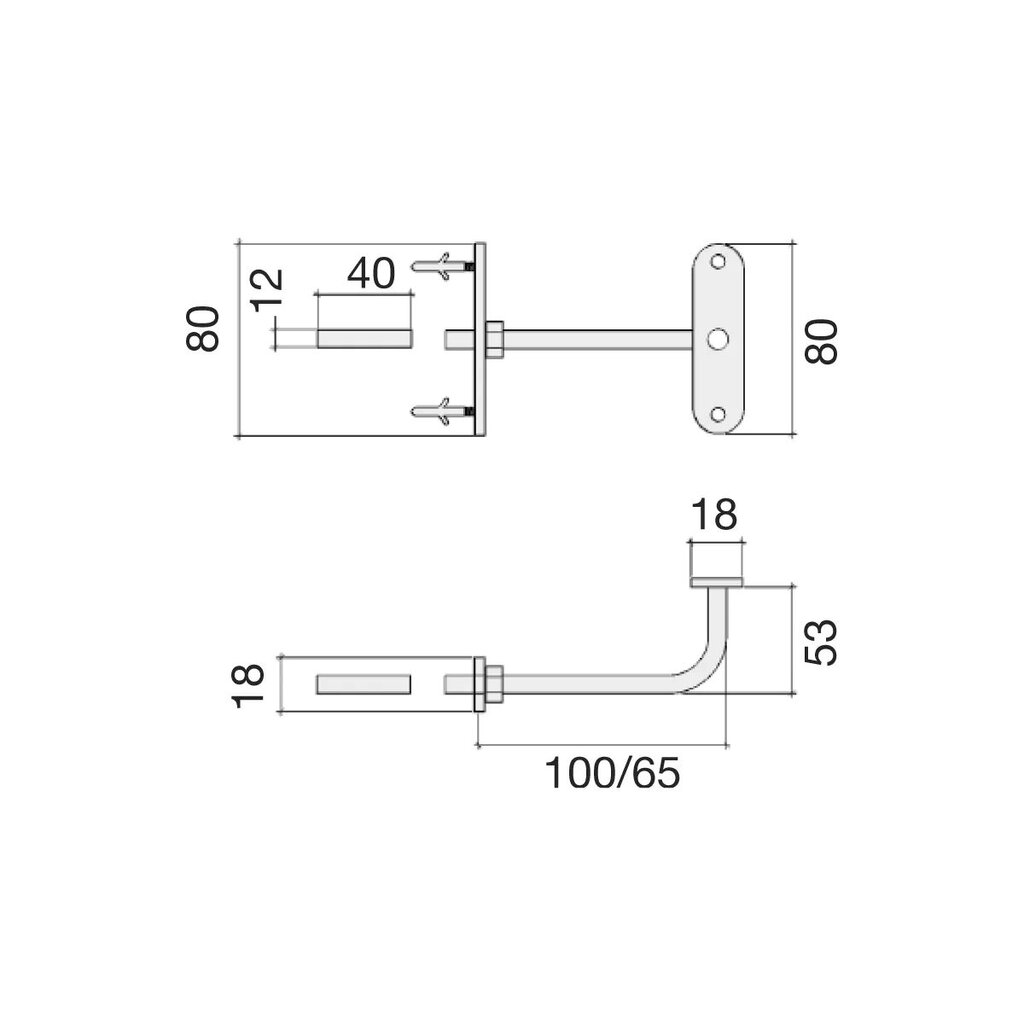 SOPORTE PASAMANO R.1081 BICROM 10813101 2