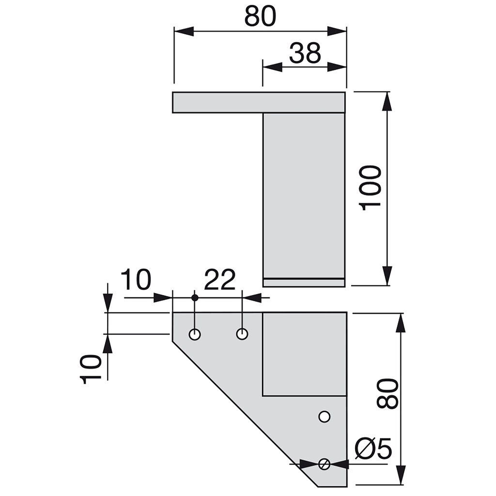 PATA MUEBLE ALUMIX 1 (H-100) 2042125 2