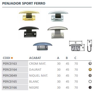 PERCHA SPORT C/TORN. DORADO 0100410 2