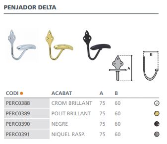 PERCHA DELTA CROMO BRILLO   4100000 2
