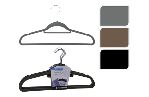 PERCHA PLASTICO FORRADO (SMARRON/NEGRO/G