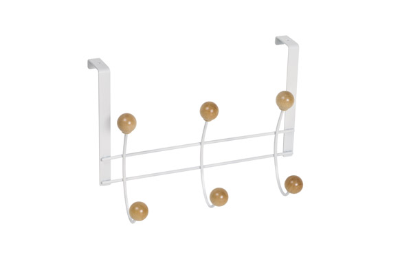 PERCHA SOBREPUERTA BLANCA 6 BOLAS HAYA N