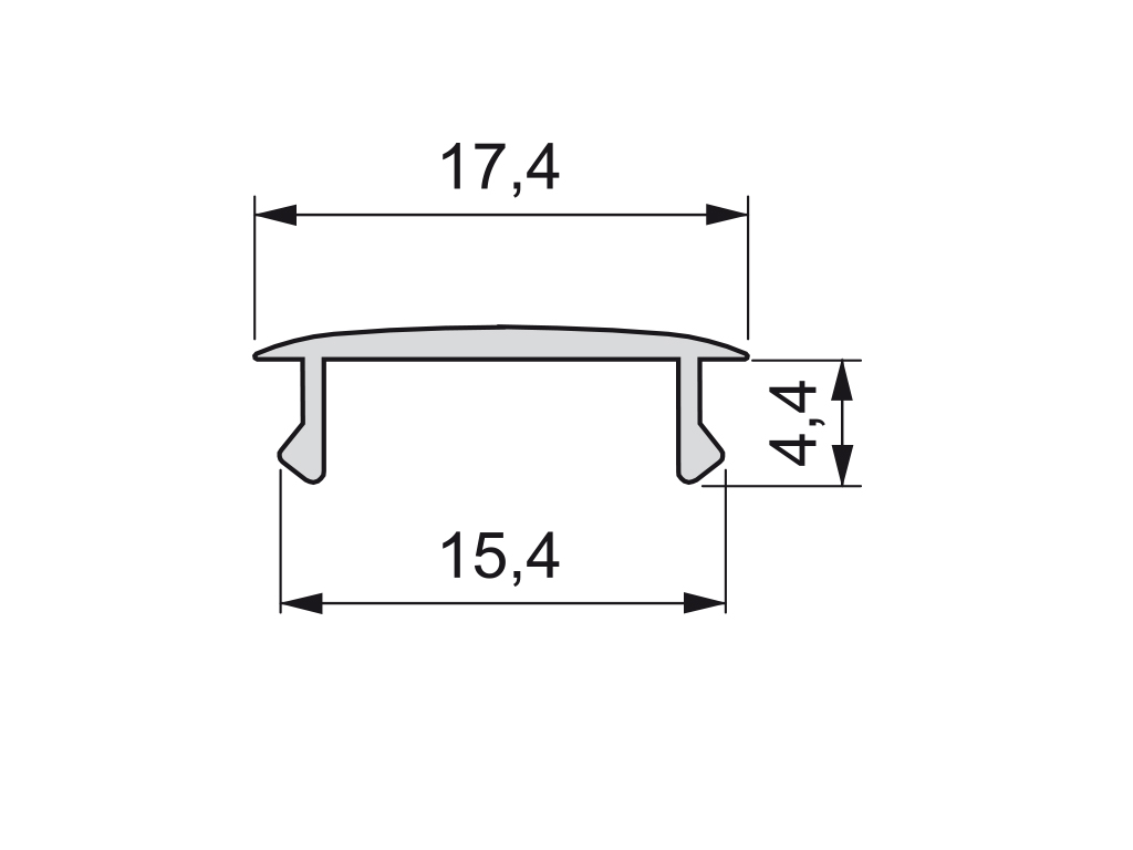 PERFIL DIFUSOR CURVO LYNX 5147015 2.35MT 2