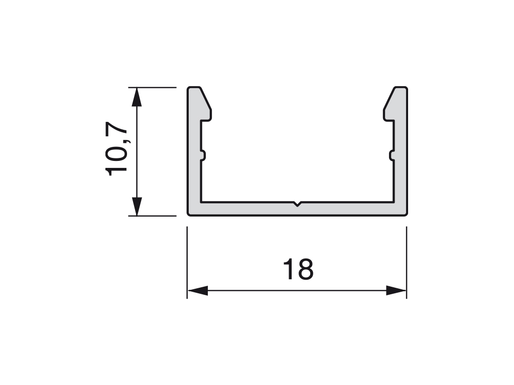 PERFIL SUPERF. ALUM. LYNX 5085062 2.35 2