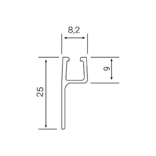 PERFIL + CEPILLO 50MM (PELO) 3 MTS. 4