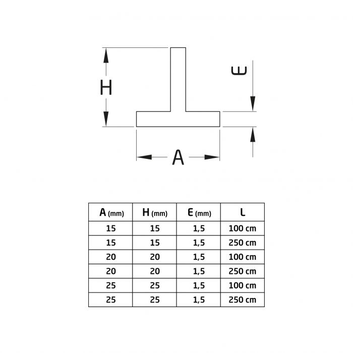 PERFIL U ALUMINIO 15X15-1.3 PLATA 20686 2