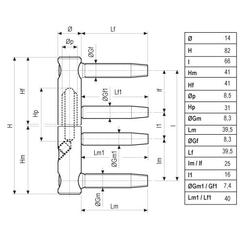 PERNIO 1150-14 PLATA  E01150.14.15 2