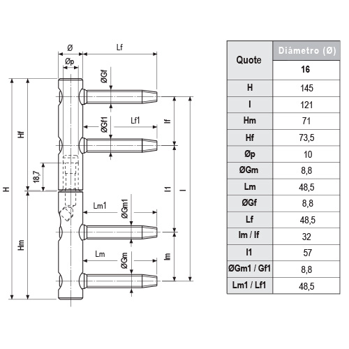 PERNIO 1150-16 BRON.4 PATA E01150.16.02 2
