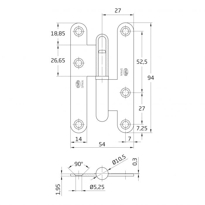 PERNIO 405/9.5 L/CR.BRIL DERECHA 2