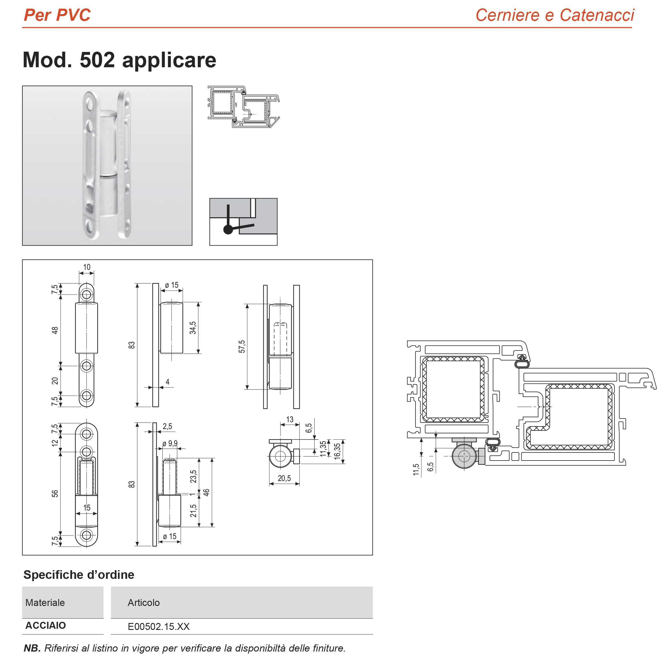 PERNIO PVC SOBREP. 15MM NEGRO E005021593 3