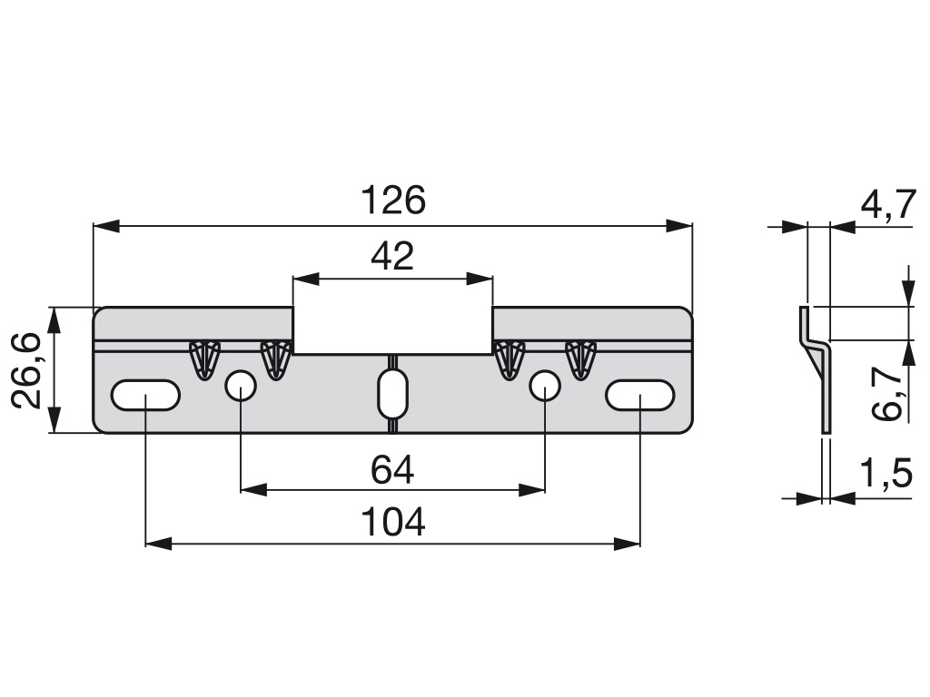 PLACA DE SUJECION DOBLE TECNOMAK 2