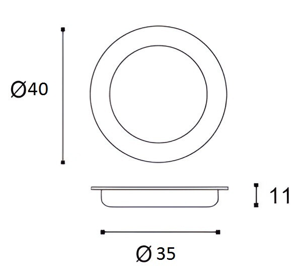PLACA ENCASTAR ESTAMP 3511800-CROMO MATE 2