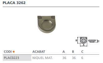 PLACA CON ASA NIQUEL CEPILLADO 3262038 2