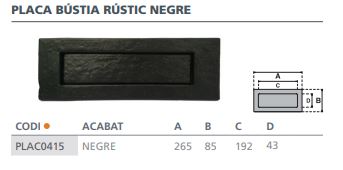 PLACA CARTAS HIER.FUND.NE.265X85 7035800 2