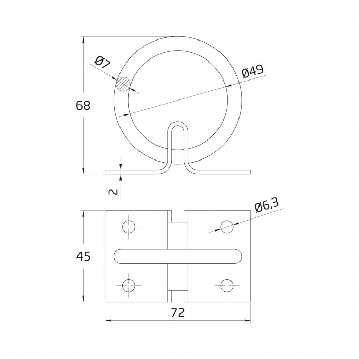 PLACA CON ANILLA MOVIL 507 ZN. 24154 2
