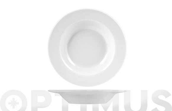 PLATO PORCELANA BLANCO    HONDO-21,5 CM