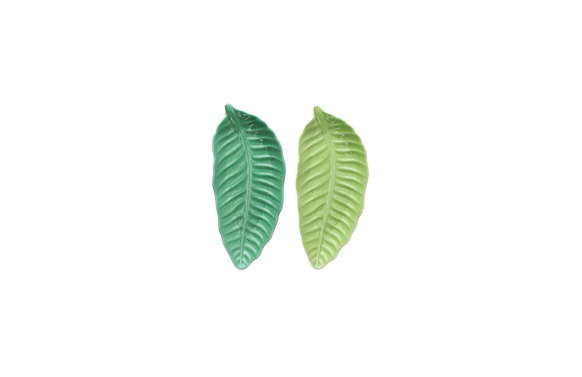 PLATO STONEWARE HOJA VERDE28 X 12 CM - S