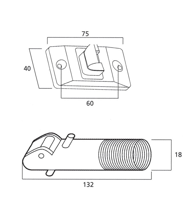 POLEA NILON ORIENTABLE CON MUELLE PARA CINTA 14 MM 491080 2