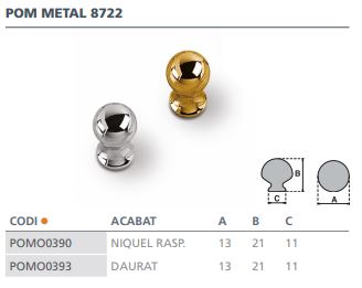 POMO METALICO DORADO 8722100 2