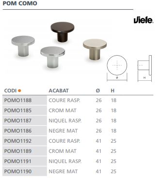 POMO VIEFE COMO     0168026ZM2 NEGRO MAT 3